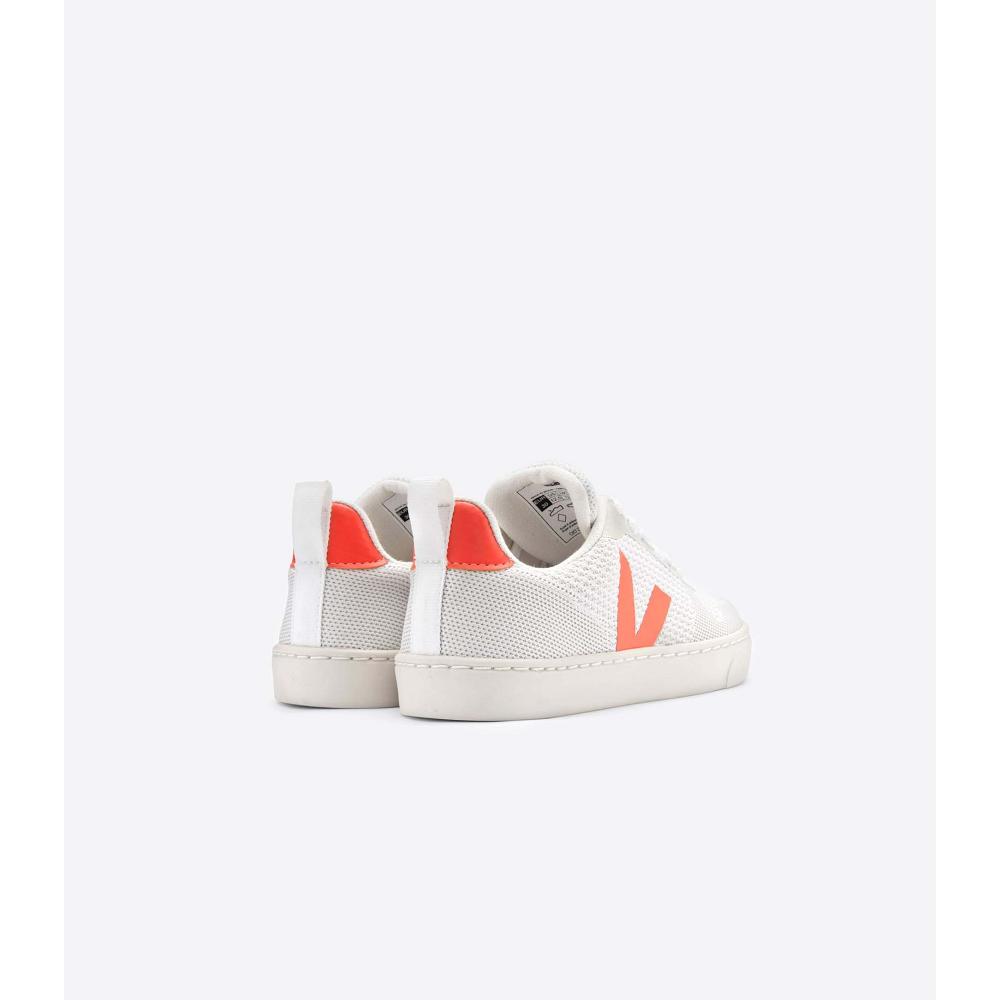 Veja V-10 MALHA BRANCO ALUMINIO Schoenen Kinderen White/Orange | NL 795BEX